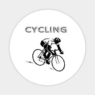 Cycling by man Magnet